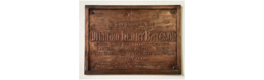 Bronze memorial plaque with a cross, honoring William Henry Bateson of the Canadian Army Medical Corps, killed at Paschendaele, Nov 6, 1917, aged 42.